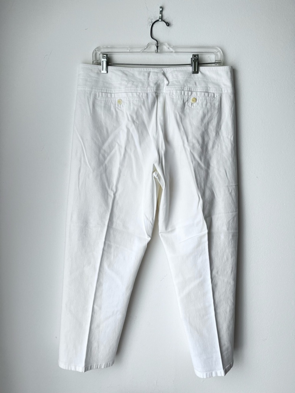 Isda & Co White Cotton Spandex Pants Sz 8 - Picture 3 of 5